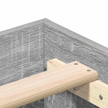 ARDEBO.de - Bettgestell 120x190 cm Grau Sonoma Holzwerkstoff