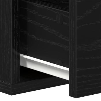 Wandmontiertes Schubladenregal Schwarz Eiche 60x26x18,5cm Holzwerkstoff