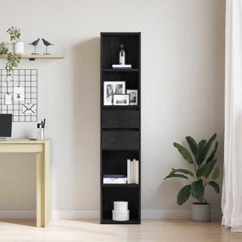 Bücherregal Modular Schwarz Eiche 36x30x171 cm Holzwerkstoff