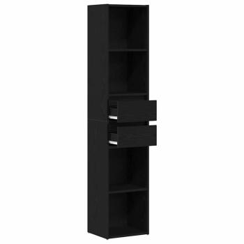 Bücherregal Modular Schwarz Eiche 36x30x171 cm Holzwerkstoff