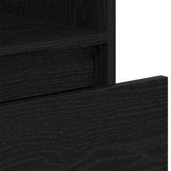 Bücherregal Modular Schwarz Eiche 36x30x171 cm Holzwerkstoff