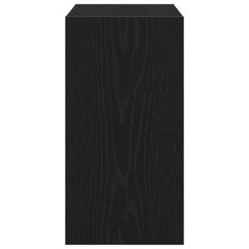 Beistelltisch Schwarzes Eichenholz 50x26x50 cm Werkstoff