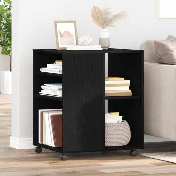 ARDEBO.de - Aufbewahrungsschrank Schwarz Eichenholz 60x53x72,5 cm Holzwerkstoff