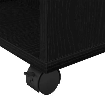 Aufbewahrungsschrank Schwarz Eichenholz 60x53x72,5 cm Holzwerkstoff