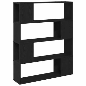 Bücherregal Schwarz Eiche 100x24x124 cm Holzwerkstoff