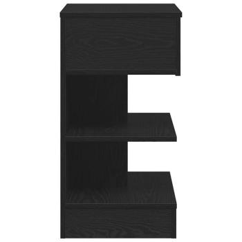 Nachttisch Schwarz Eiche 40x35x65 cm Holzwerkstoff