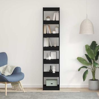 ARDEBO.de - Bücherregal Schwarz Eiche 40x30x198 cm Holzwerkstoff