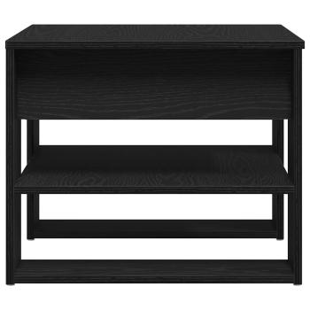 Schwarzer Eichen-Couchtisch 55,5x55x45 cm aus Holzwerkstoff