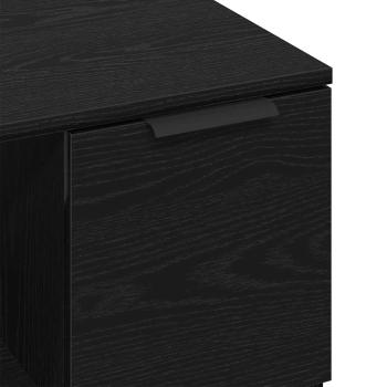 Couchtisch Schwarzes Eichenholz 50x50x36 cm ausWerkstoff