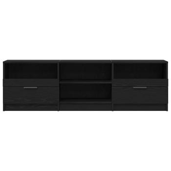TV-Schränk 150 x 33,5 x 45 cm Schwarz Eichen-Optik