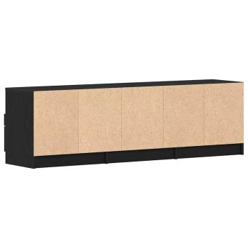 TV-Schrank Schwarz Eiche 150x33,5x45 cm Werkstoff