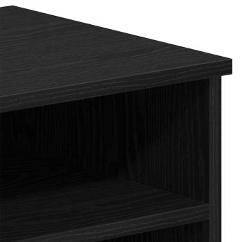 TV-Schrank 2 Stück Schwarz Eiche 80x35x36,5 cm Holzwerkstoff