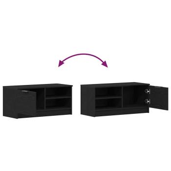 TV-Schrank 2 Stück Schwarz Eiche 80x35x36,5 cm Holzwerkstoff