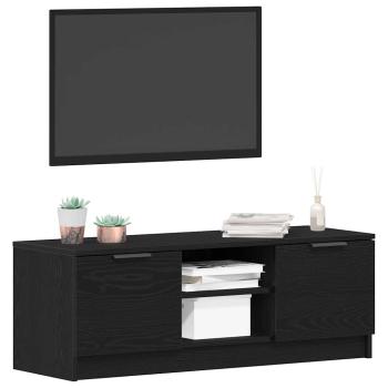 TV-Schränk 102 x 32 x 35,5 cm Schwarz Eichen-Optik