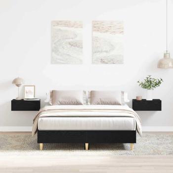ARDEBO.de - Bettgestell 120x190 cm Schwarz Eichenholz, beschichtete Spanplatte