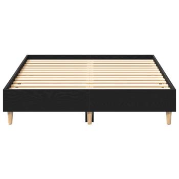Bettgestell 120x190 cm Schwarz Eichenholz, beschichtete Spanplatte