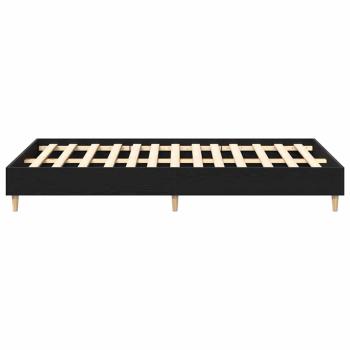 Bettgestell 120x190 cm Schwarz Eichenholz, beschichtete Spanplatte