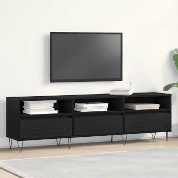 ARDEBO.de - TV-Schrank Schwarz Eiche 150x30x44,5 cm Holzwerkstoff