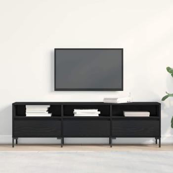 TV-Schränk 150 x 30 x 44,5 cm Schwarz Eichen-Optik