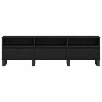 TV-Schrank Schwarz Eiche 150x30x44,5 cm Werkstoff