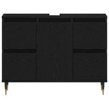 Waschbeckenunterschrank Schwarze Eiche 80x33x60 cm Holzwerkstoff