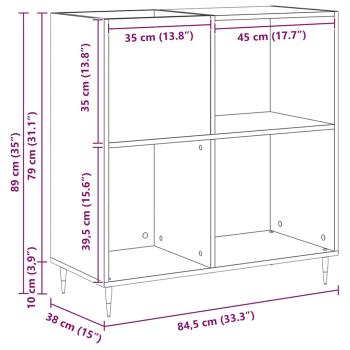 Record Cabinet Artisan Oak 84,5x38x89 cm Ingenieurholz