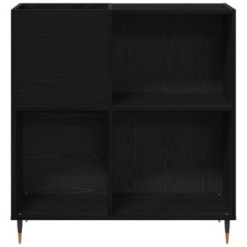 Regalschrank Schwarzer Eichenholz 84,5x38x89 cm Ingenieurholz