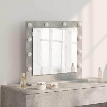 ARDEBO.de - Make-up Spiegel Beton grau Holzwerkstoff 60 x 55 x 18 cm