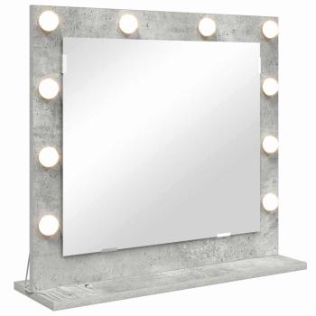 Make-up Spiegel Beton grau Holzwerkstoff 60 x 55 x 18 cm
