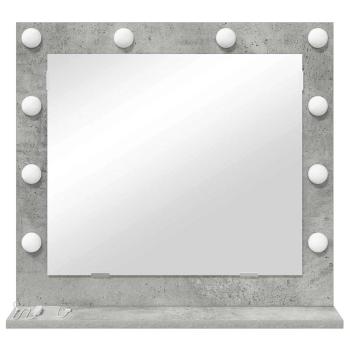 Make-up Spiegel Beton grau Holzwerkstoff 60 x 55 x 18 cm