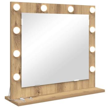ARDEBO.de - Kosmetikspiegel Artisan Eiche Holz, Glas 60 x 55 x 18 cm