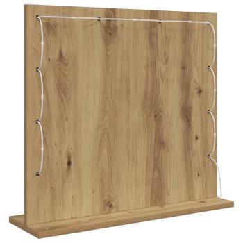 Kosmetikspiegel Artisan Eiche Holz, Glas 60 x 55 x 18 cm