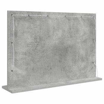 Make-Up Spiegel Beton grau Glas 80 x 55 x 18 cm Rechteckig