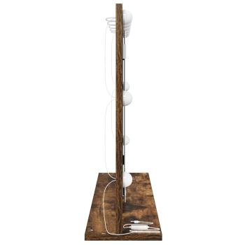 Kosmetikspiegel Geräucherte Eiche Holz und Glas 80 x 55 x 18 cm