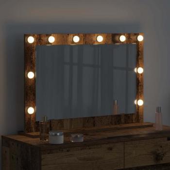Kosmetikspiegel Altes Holz Massivholz und Glas 80 x 55 x 18 cm