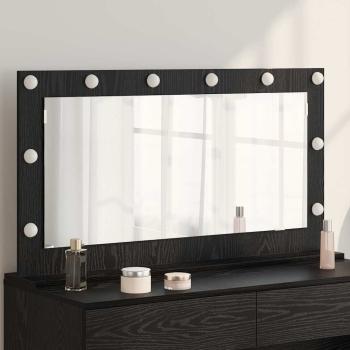 ARDEBO.de - Kosmetikspiegel Schwarze Eiche Holz, Glas 100 x 55 x 18 cm