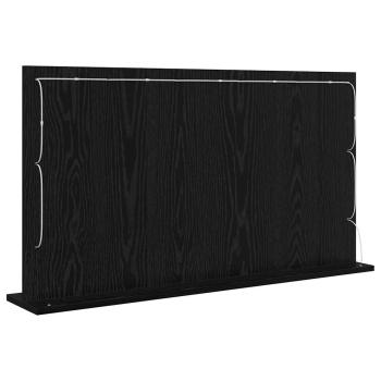 Kosmetikspiegel Schwarze Eiche Holz, Glas 100 x 55 x 18 cm