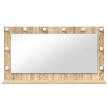 Kosmetikspiegel Sonoma Eiche MDF, Glas 100 x 55 x 18 cm