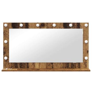 Kosmetikspiegel Altes Holz Holz und Glas 100 x 55 x 18 cm Spiegel