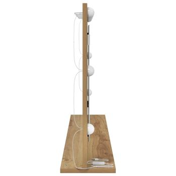 Kosmetikspiegel Artisan Eiche Holz und Glas 100 x 55 cm