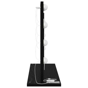 Kosmetikspiegel Schwarz Eiche Massivholz, Sicherheitsglas