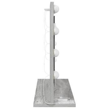 Kosmetikspiegel Graues Sonoma MDF, Glas 60 x 45 x 18 cm