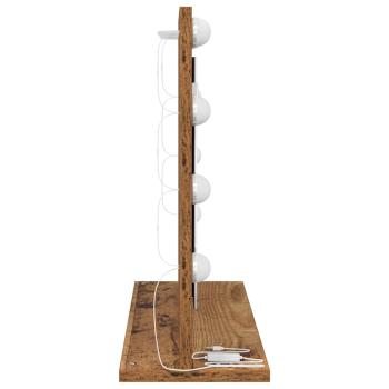 Kosmetikspiegel Alte Holzoptik Holz 60 x 45 x 18 cm Spiegel