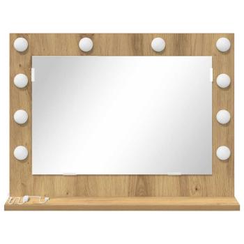 Kosmetikspiegel Handwerkliche Eiche Holzwerkstoff 60 x 45 x 18 cm