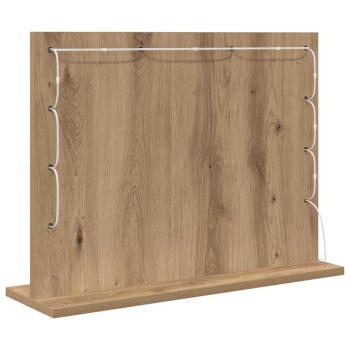 Kosmetikspiegel Handwerkliche Eiche Holzwerkstoff 60 x 45 x 18 cm