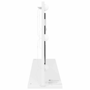 Kosmetikspiegel Weiß Kunststoff, Glas 80 x 45 x 18 cm