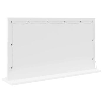 Kosmetikspiegel Weiß Kunststoff, Glas 80 x 45 x 18 cm