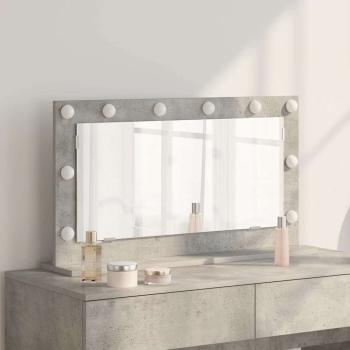 ARDEBO.de - Kosmetikspiegel Beton grau Beton 80 x 45 x 18 cm Spiegel