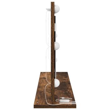 Kosmetikspiegel Rauch-Eiche, Silber Holz, Glas 80 x 45 cm Spiegel