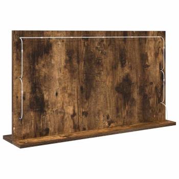 Kosmetikspiegel Rauch-Eiche, Silber Holz, Glas 80 x 45 cm Spiegel